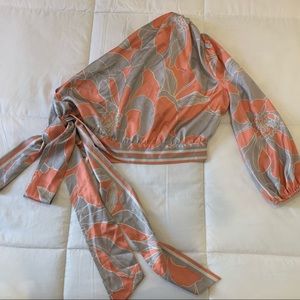 Floral One Sleeve Top